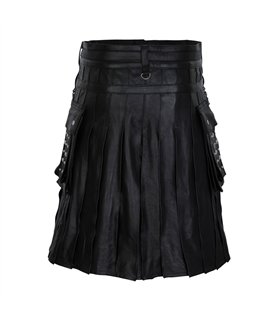 Aderlass Rockstar Kilt Leather Schwarz Aderlass Rockstar Kilt Leather Schwarz