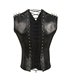 Men Corset Spike Faux Leather Schwarz | Aderlass