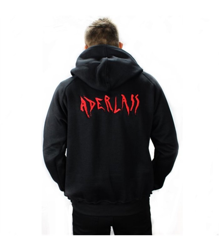 Zip Hoodie Kapuzen-Jacke Schwarz | Aderlass