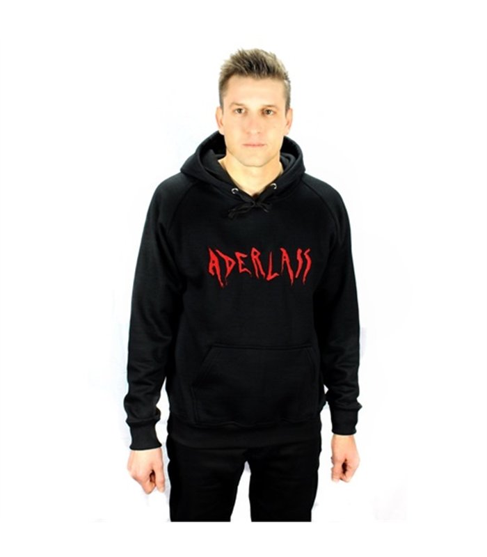 Hoodie Kapuzen-Pullover Schwarz | Aderlass