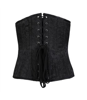 Aderlass Underbust Corset Brocade Schwarz