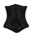 Underbust Corset Brocade Stripe Schwarz | Aderlass