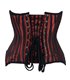 Underbust Corset Brocade Stripe Schwarz Rot | Aderlass