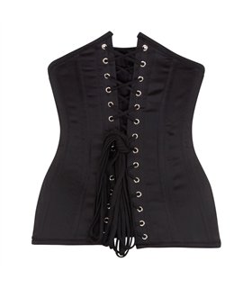 Underbust Corset Satin Schwarz | Aderlass