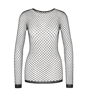 Fishnet Top Longsleeve XS-3XL Schwarz | Aderlass