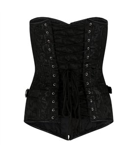 Aderlass Steampunk Corset Brocade Schwarz