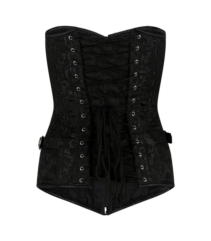 Steampunk Corset Brocade Schwarz | Aderlass