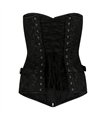 Steampunk Corset Brocade Schwarz | Aderlass