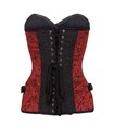 Aderlass Steampunk Corset Brocade Rot Aderlass Steampunk Corset Brocade Rot