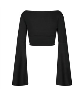 Aderlass Witch Crop Top Schwarz