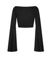 Aderlass Witch Crop Top Schwarz