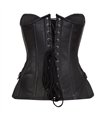 Steampunk Corset Leather Schwarz | Aderlass