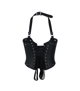 Aderlass Rockstar Corset Bustier Leather Schwarz
