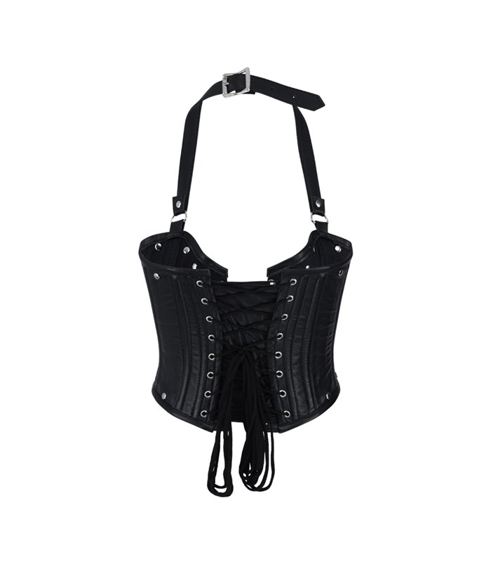 Rockstar Corset Bustier Leather Schwarz | Aderlass