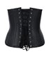 Steampunk Underbust Corset Leather Schwarz | Aderlass