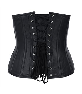 Aderlass Steampunk Underbust Corset Leather Schwarz