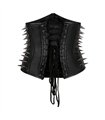 Underbust Corset Spike Leather Schwarz | Aderlass
