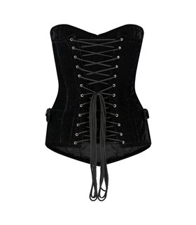 Aderlass Corset Velvet Schwarz