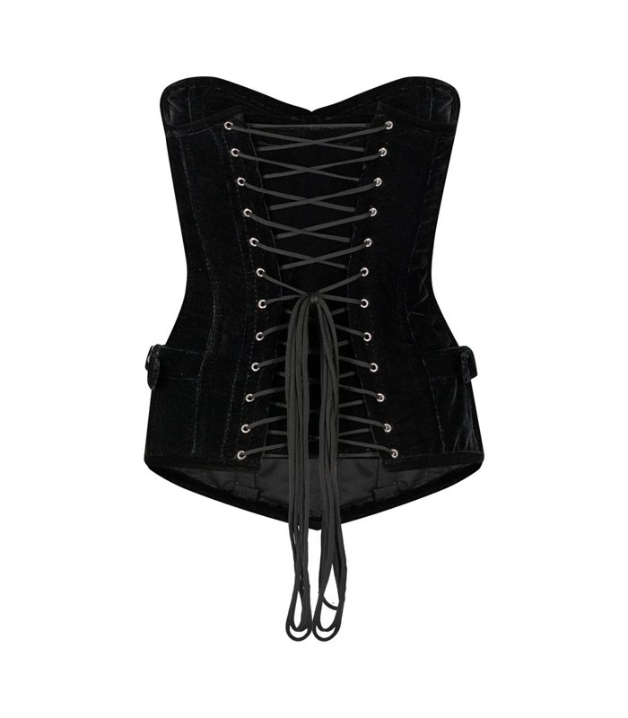 Corset Velvet Schwarz | Aderlass