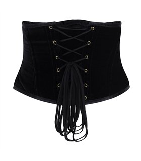 Aderlass Steampunk Waist Corset Velvet Schwarz