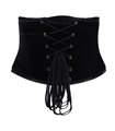Steampunk Waist Corset Velvet Schwarz | Aderlass