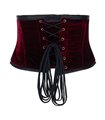 Steampunk Waist Corset Velvet Bordeaux | Aderlass