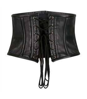 Aderlass Waist Corset Leather Schwarz