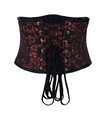 Waist Corset Brocade Schwarz Rot | Aderlass