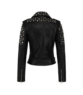 Ladys Rockstar Jacket Nappa Leather Schwarz | Aderlass
