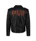 Mens Biker Jacket Leather Embroidery Schwarz | Aderlass