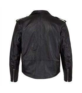 Mens Biker Jacket Leather Schwarz | Aderlass