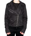 Ladys Biker Jacket Denim Schwarz | Aderlass