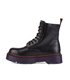 8-Eye Boots Plateau Leather Black-Purple | Aderlass