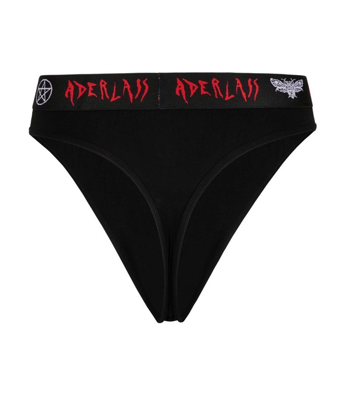Lingerie Ladies String Schwarz | Aderlass