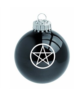 Aderlass Christbaumkugeln Set 4 Glaskugeln Schwarz