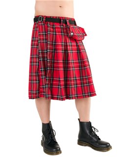 Black Pistol Short Kilt Tartan Rot