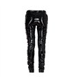 Lovesect Skinny Pants Laced Up Shiny PVC Schwarz | Aderlass
