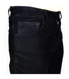 Pants Nubuk Leather Schwarz | Aderlass