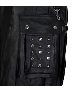 Aderlass Rockstar Kilt Leather Schwarz Aderlass Rockstar Kilt Leather Schwarz