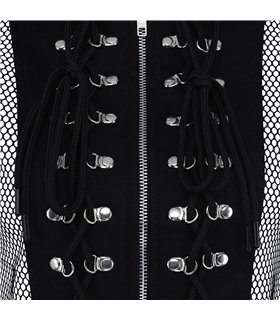 Aderlass Club Vest Cotton/Net Schwarz