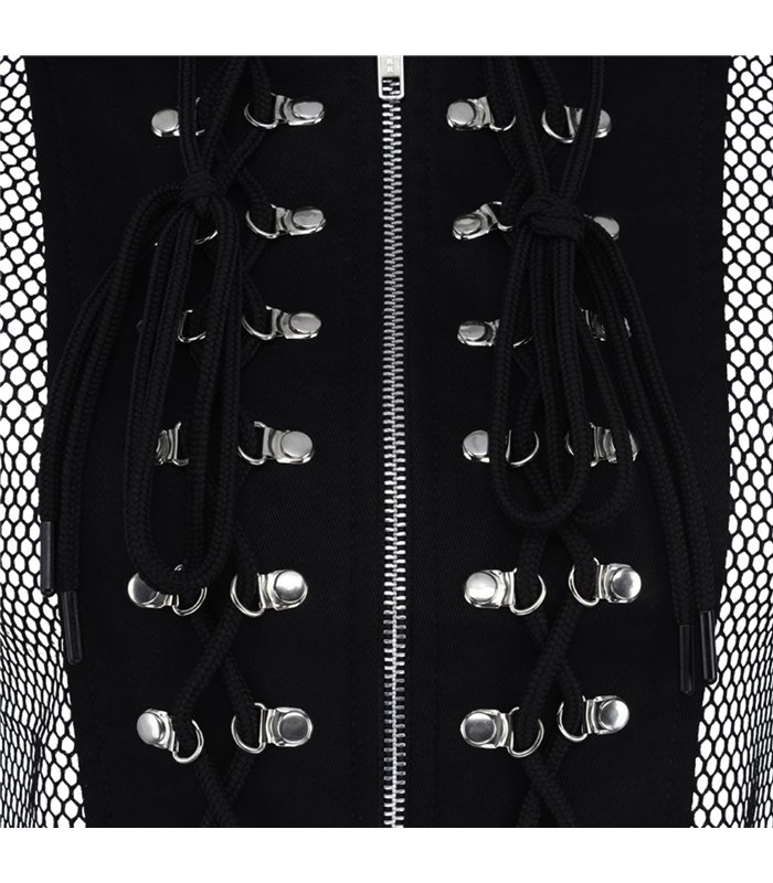 Aderlass Club Vest Cotton/Net Schwarz