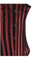 Aderlass Underbust Corset Brocade Stripe Schwarz Rot