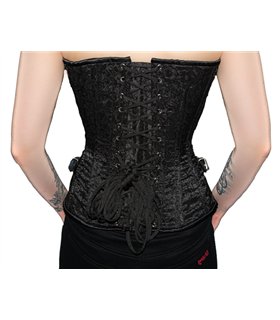 Steampunk Corset Brocade Schwarz | Aderlass
