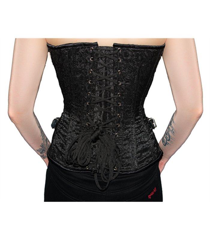 Steampunk Corset Brocade Schwarz | Aderlass