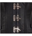 Steampunk Corset Leather Schwarz | Aderlass