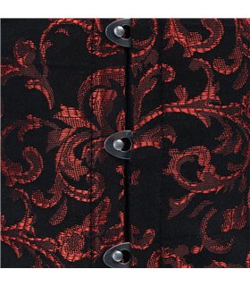 Aderlass Waist Corset Brocade Schwarz Rot
