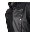 Mens Military Coat Nappa Leather Schwarz | Aderlass