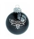 Christbaumkugeln Set 4 Glaskugeln Schwarz | Aderlass
