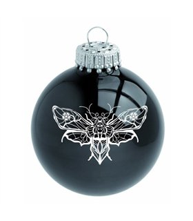 Aderlass Christbaumkugeln Set 4 Glaskugeln Schwarz