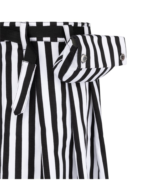 Black Pistol Short Kilt Stripe Schwarz-Weiss | Aderlass